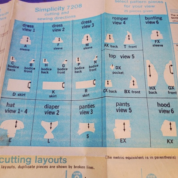 Vintage Simplicity 7208 Baby Doll Clothes Sewing Pattern 17–18" 70s - Picture 5 of 9